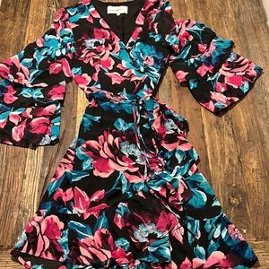 NWOT Charles Henry Wrap Dress (L)
